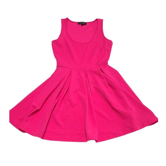 Hot pink fuchsia Barbie mini dress women's small - Picture 3 of 9